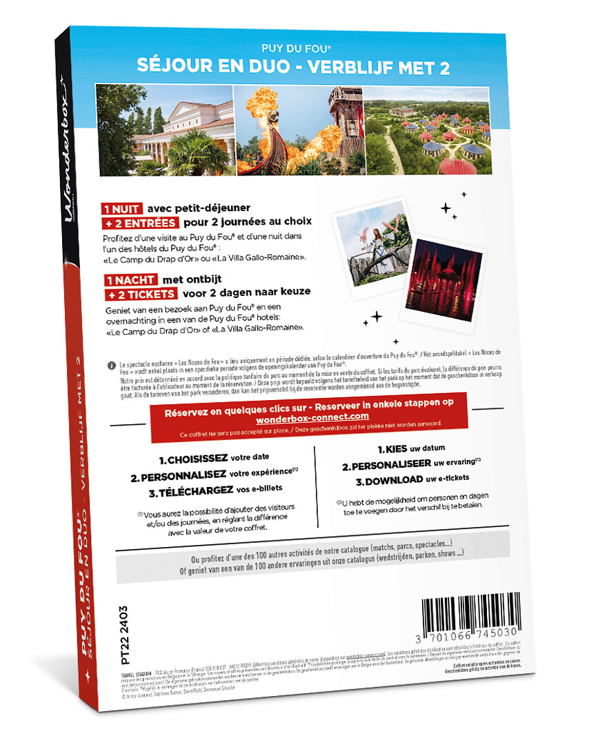 Puy du Fou - Séjour en duo - 2 jours
