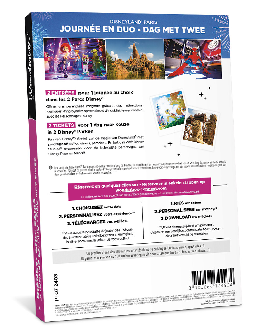 Disneyland® Paris - 1 jour / 2 parcs / 2 billets